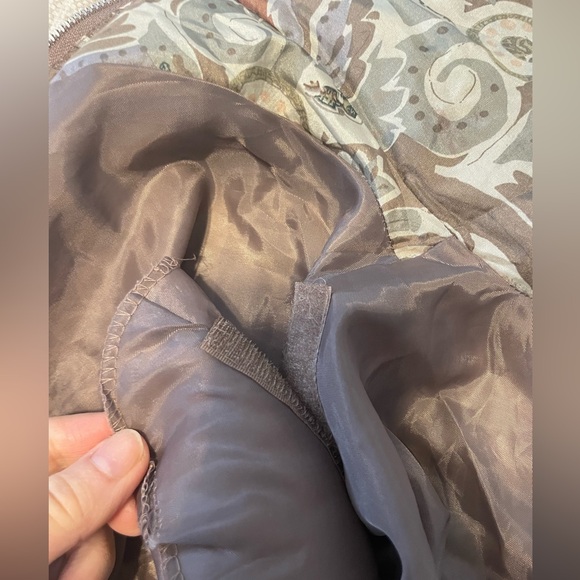 Vintage 80s 100% Silk Paisley Bomber Jacket Oversized L XL lightweight - Picture 5 of 7